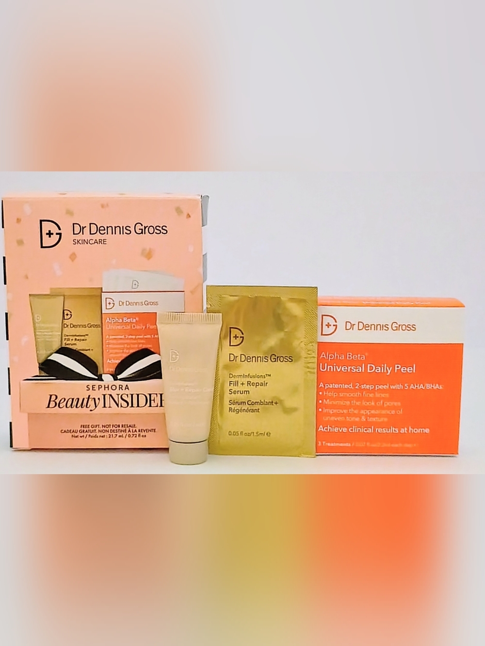 Dr Dennis Gross Alpha Beta Peel Set + Blur Repair Cream & Serum NEW Sephora